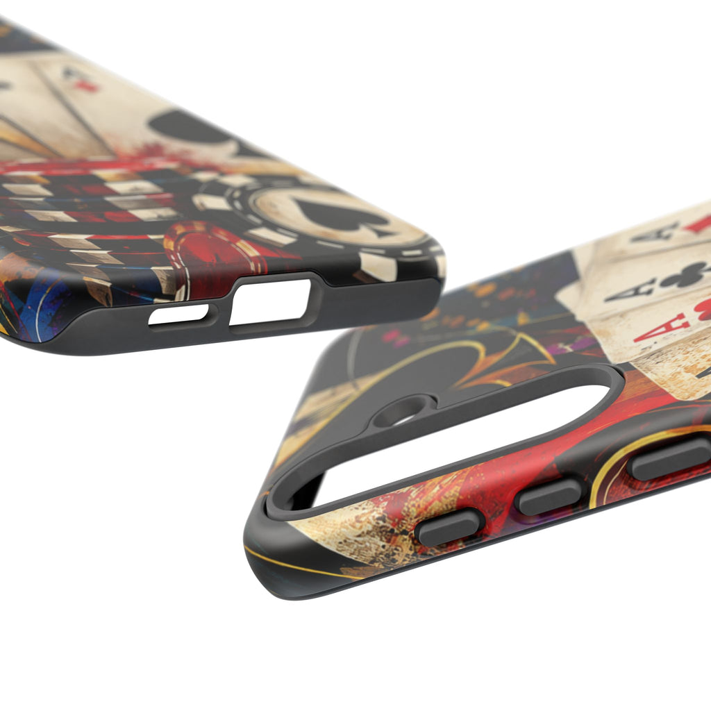 Casino Poker Ace Phone Case — Vintage Playing Cards & Chips Protective Cover