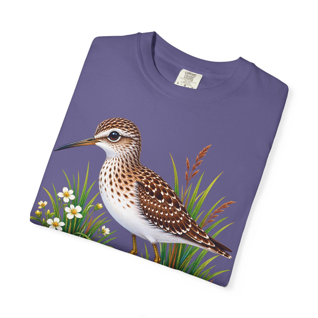 Shorebird Illustration T-Shirt — Marsh Sandpiper Graphic Tee