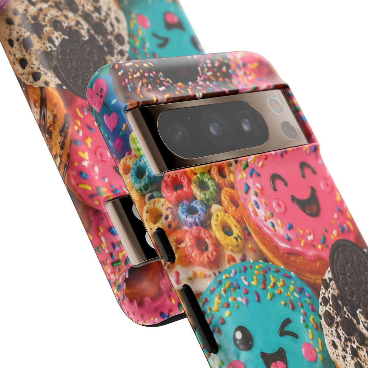 Donut Smile Tough Phone Case — Cute Colorful Desserts Protective Cover