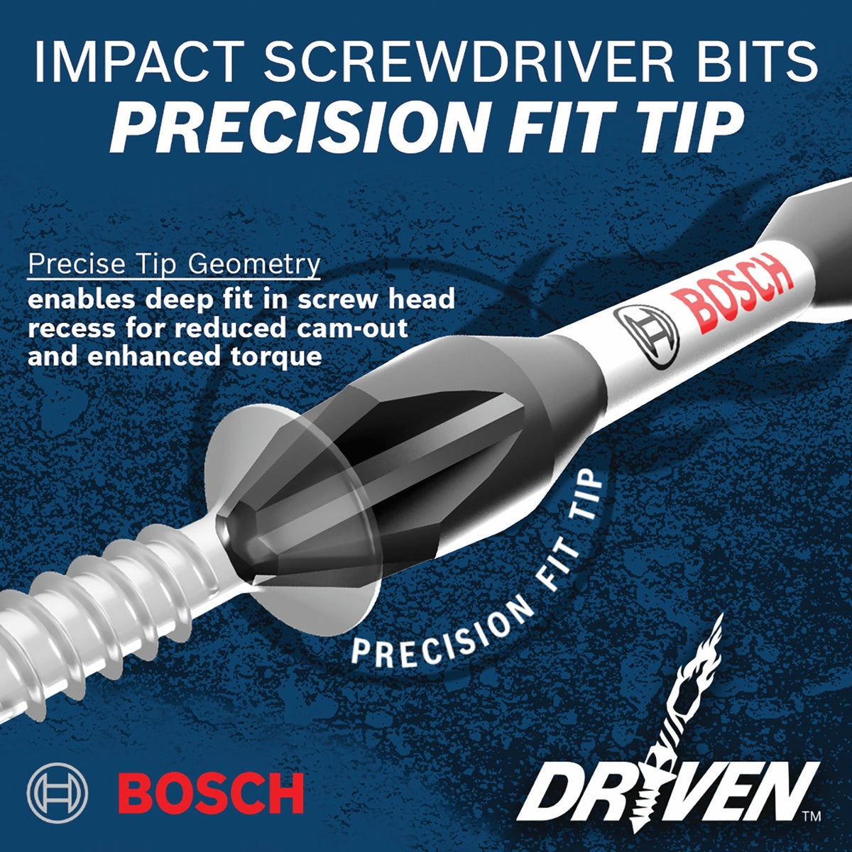 BOSCH ITDSL810202 2 pc. Driven 2 In. Impact Slotted #8-10 Power Bits