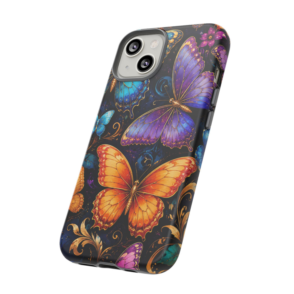 Butterfly Tough Phone Case — Colorful Floral Butterflies Protective Cover