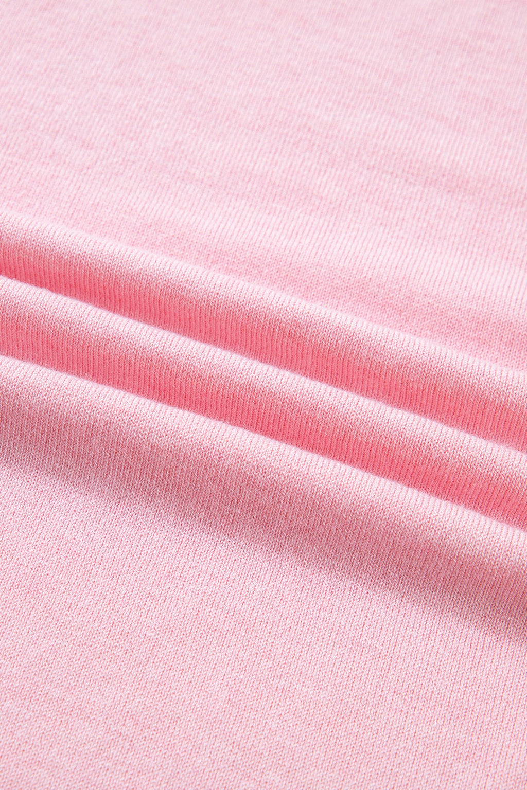 Contrast Wavy Trim Short Sleeve Sweater