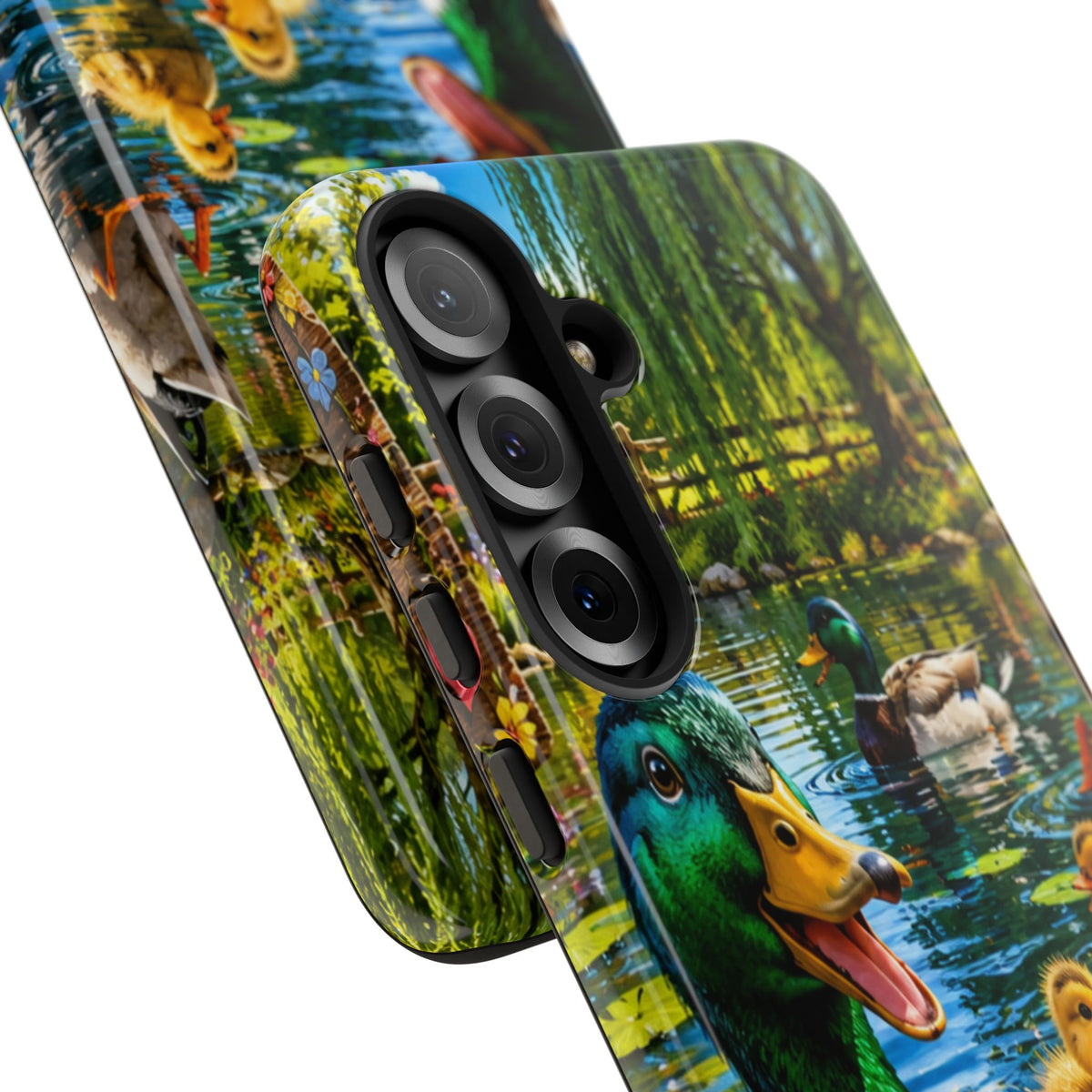 Duck Family Phone Case — Cute Mallard & Ducklings Protective Tough Case