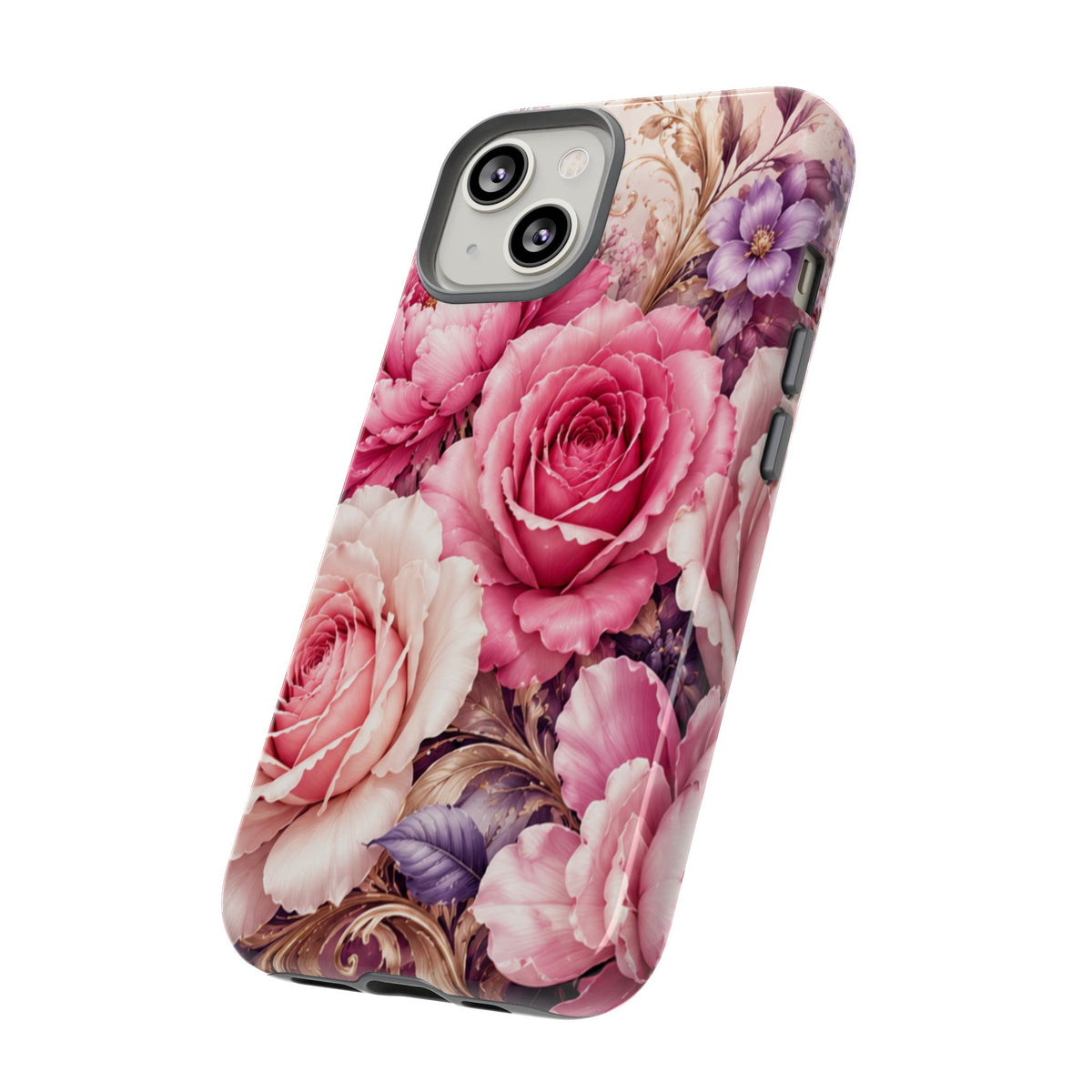 Pink Vintage Roses phone case | floral iPhone cover
