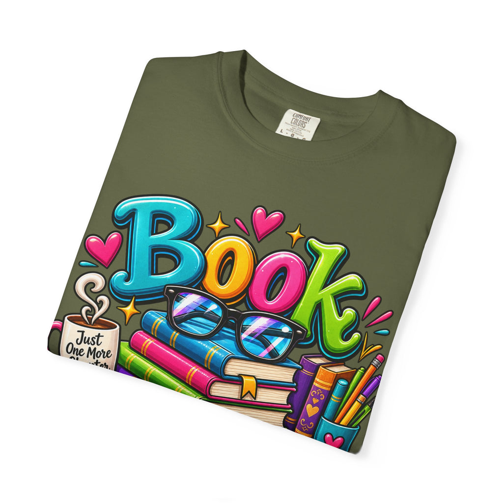 Book Nerd T-Shirt | Colorful Stacked Books Illustration