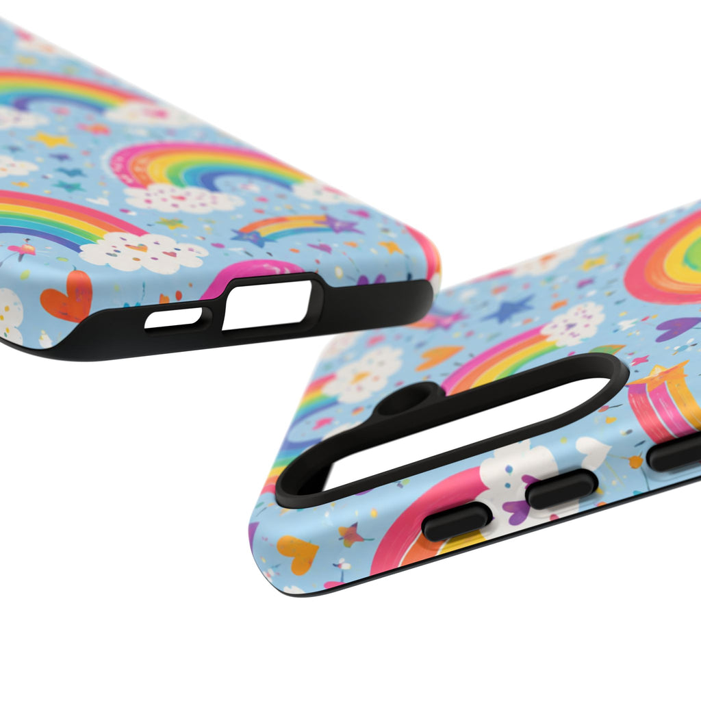 Rainbow Clouds Phone Case — Cute Pastel Rainbow Pattern Tough Case