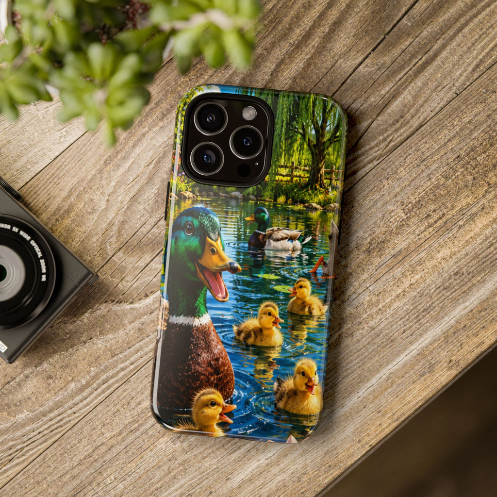 Duck Family Phone Case — Cute Mallard & Ducklings Protective Tough Case