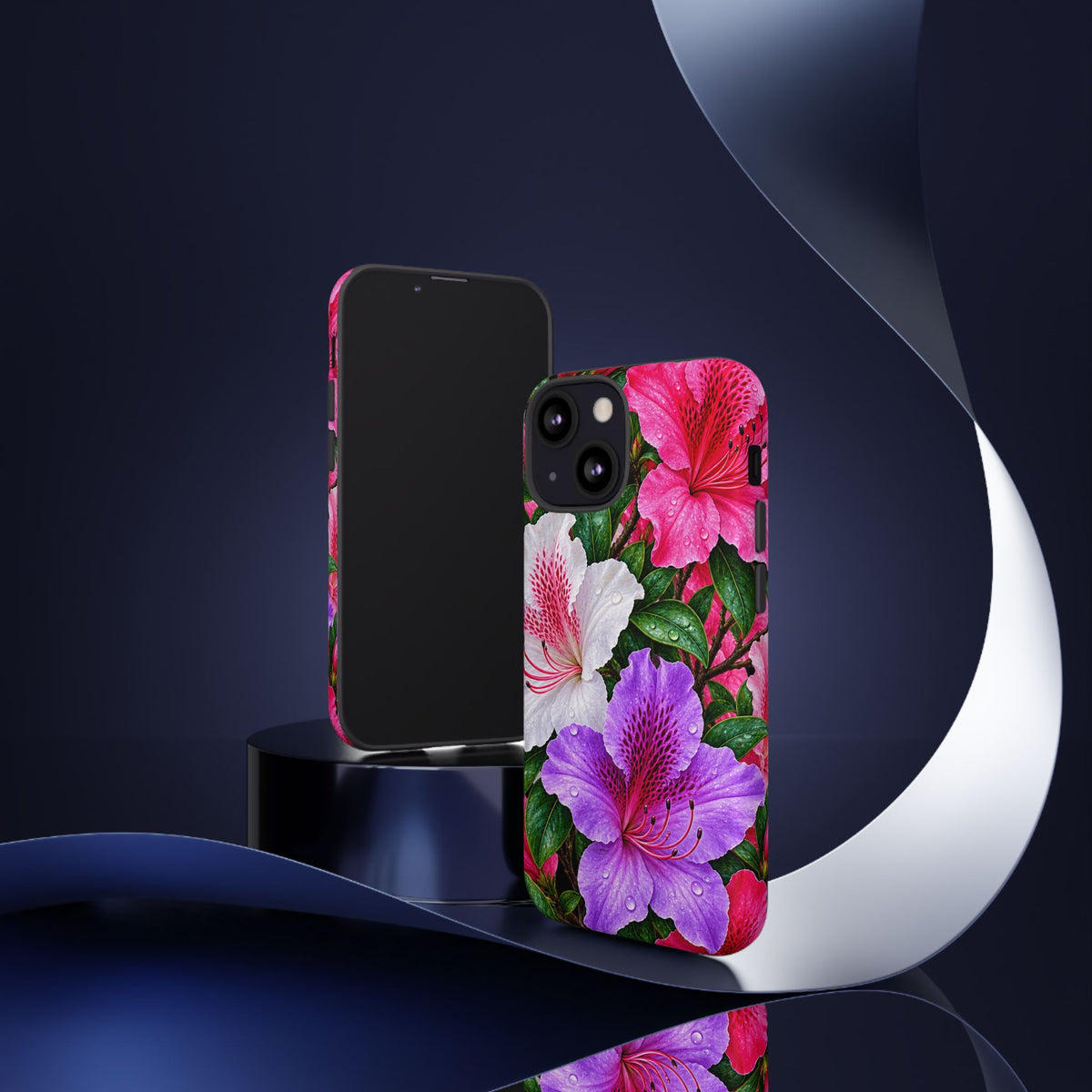 Floral Azalea Phone Case — Vibrant Pink & Purple Blossom Protection