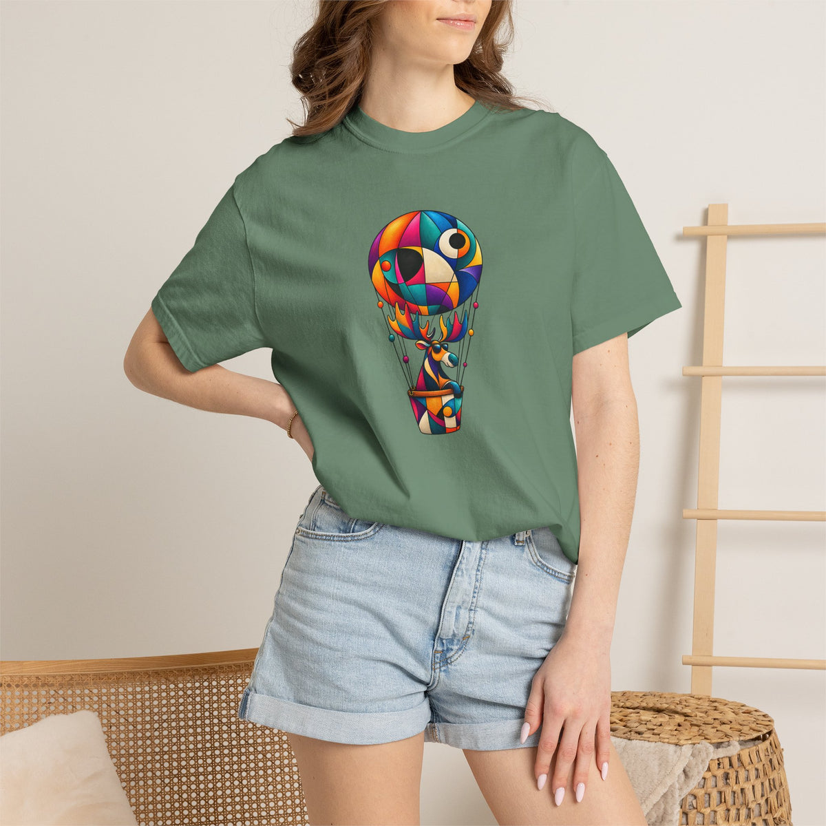 Hot Air Balloon Abstract Art T-Shirt