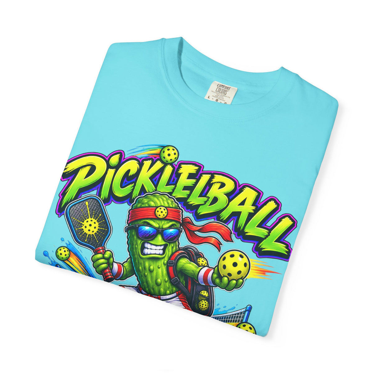 Pickleball Warrior T-Shirt | Cartoon Pickle Player Graphic