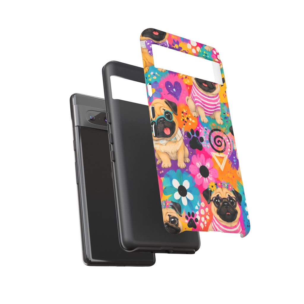 Pug Pop Art Phone Case — Colorful Pug Pattern Tough Case