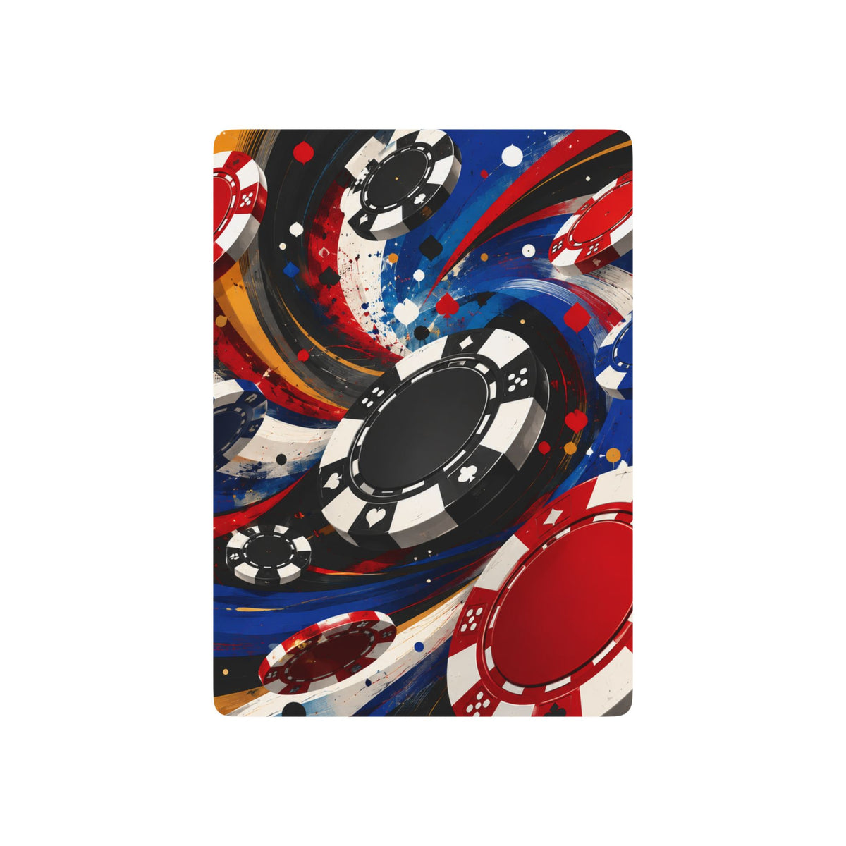 Poker Chips Swirl Poker Playing Cards | Casino Deck, Ace of Spades Design