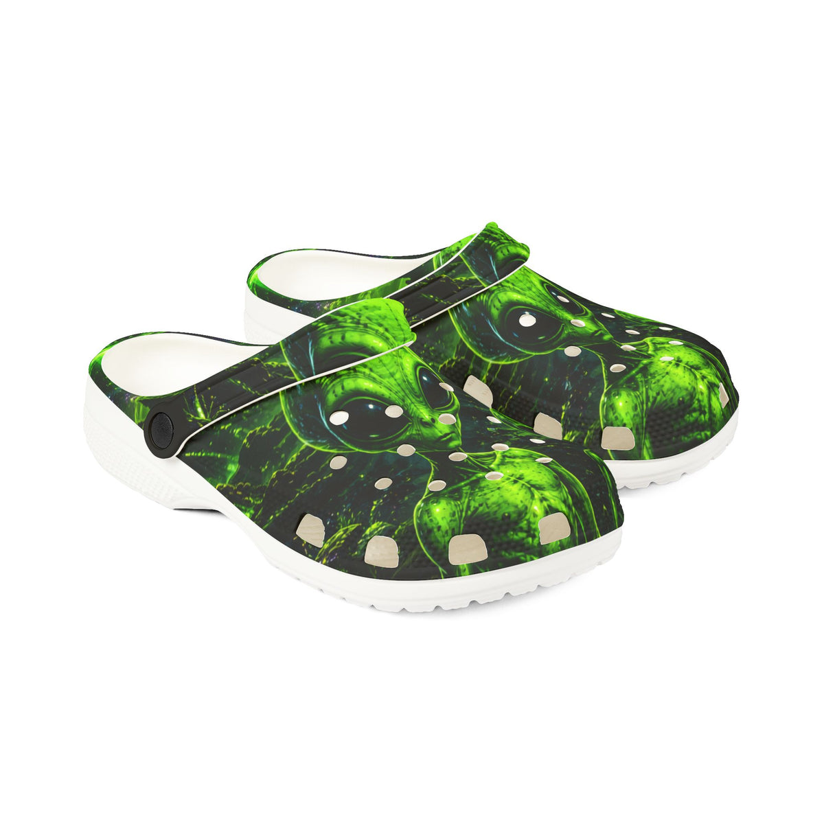 Alien Slime Clogs — Green EVA Foam Slip-Ons