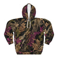 Camo Floral Hoodie — Pink & Olive All-Over Print Pullover