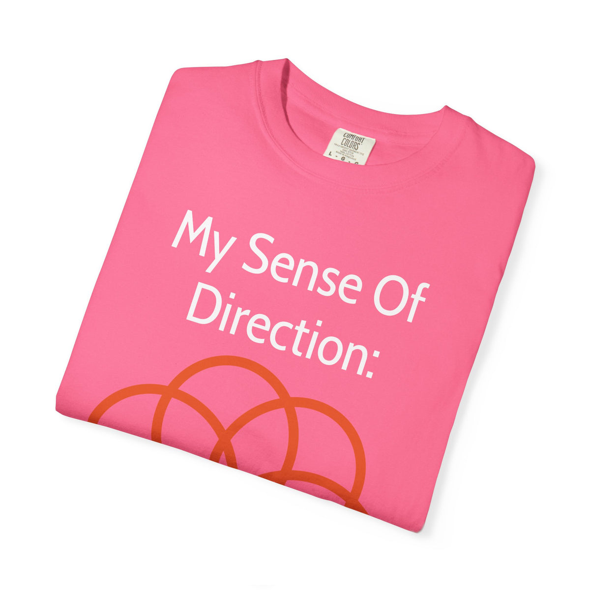My Sense Of Direction: Compass Flower T-shirt | Funny Directional Tee