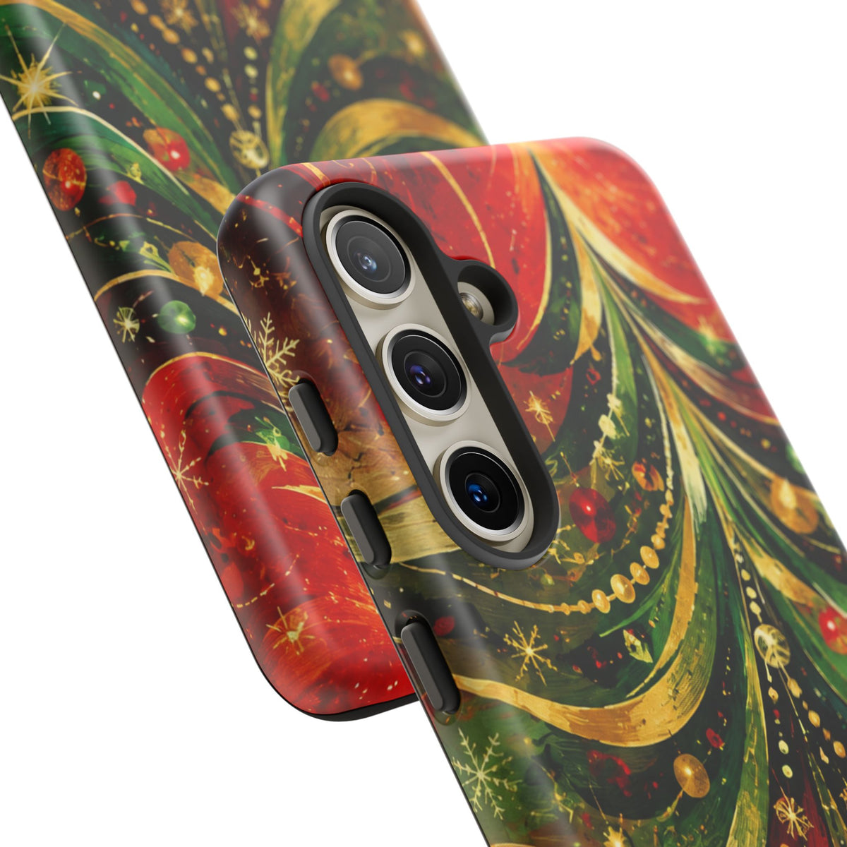 Christmas Tree Tough Phone Case — Festive Red & Green Holiday Phone Cover