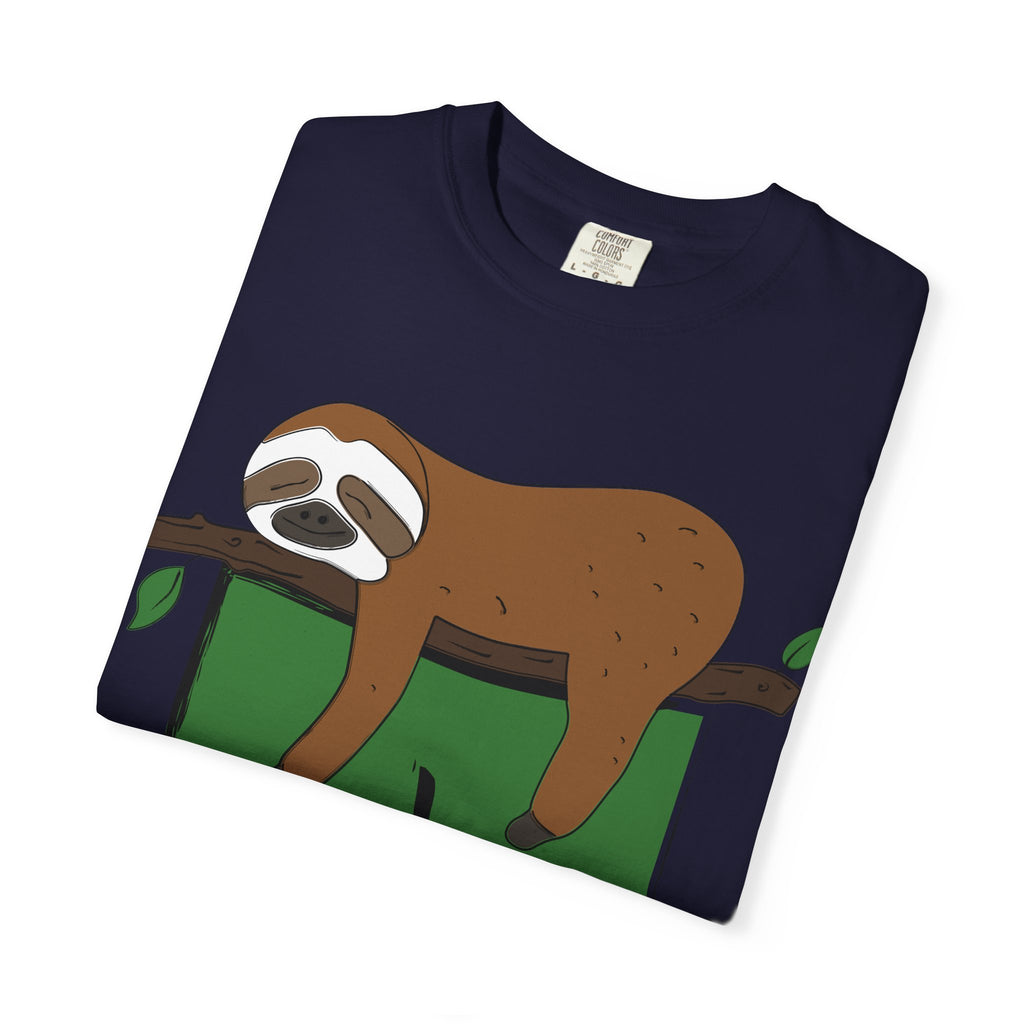 Sloth Pocket Tee — "Not Today" Lazy Sloth Graphic T-Shirt