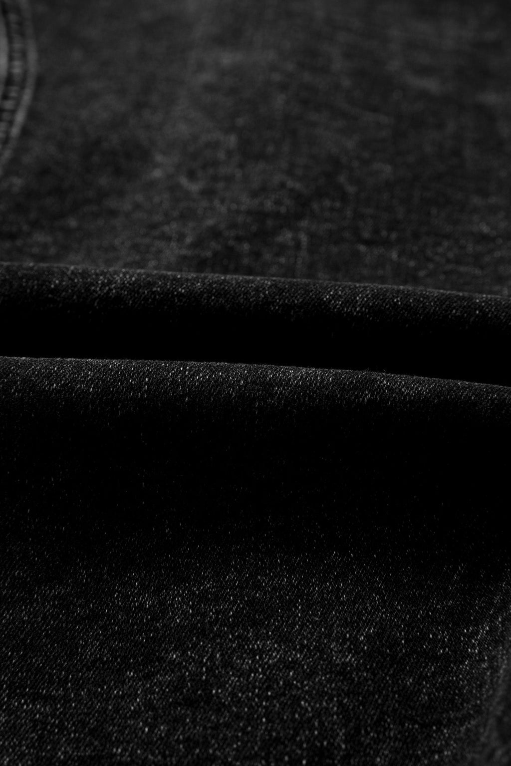 Solid Denim Buttoned Front Slit Vest