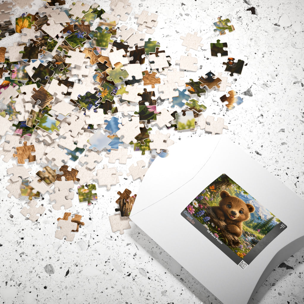 Cute Bear Puzzle – Scenic Forest Baby Bear Jigsaw (110–1014 Pieces)