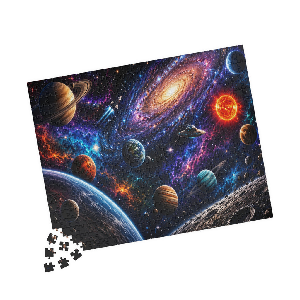 Cosmic Galaxy Jigsaw Puzzle — Space Planets & Nebulae (110/252/520/1014 pcs)