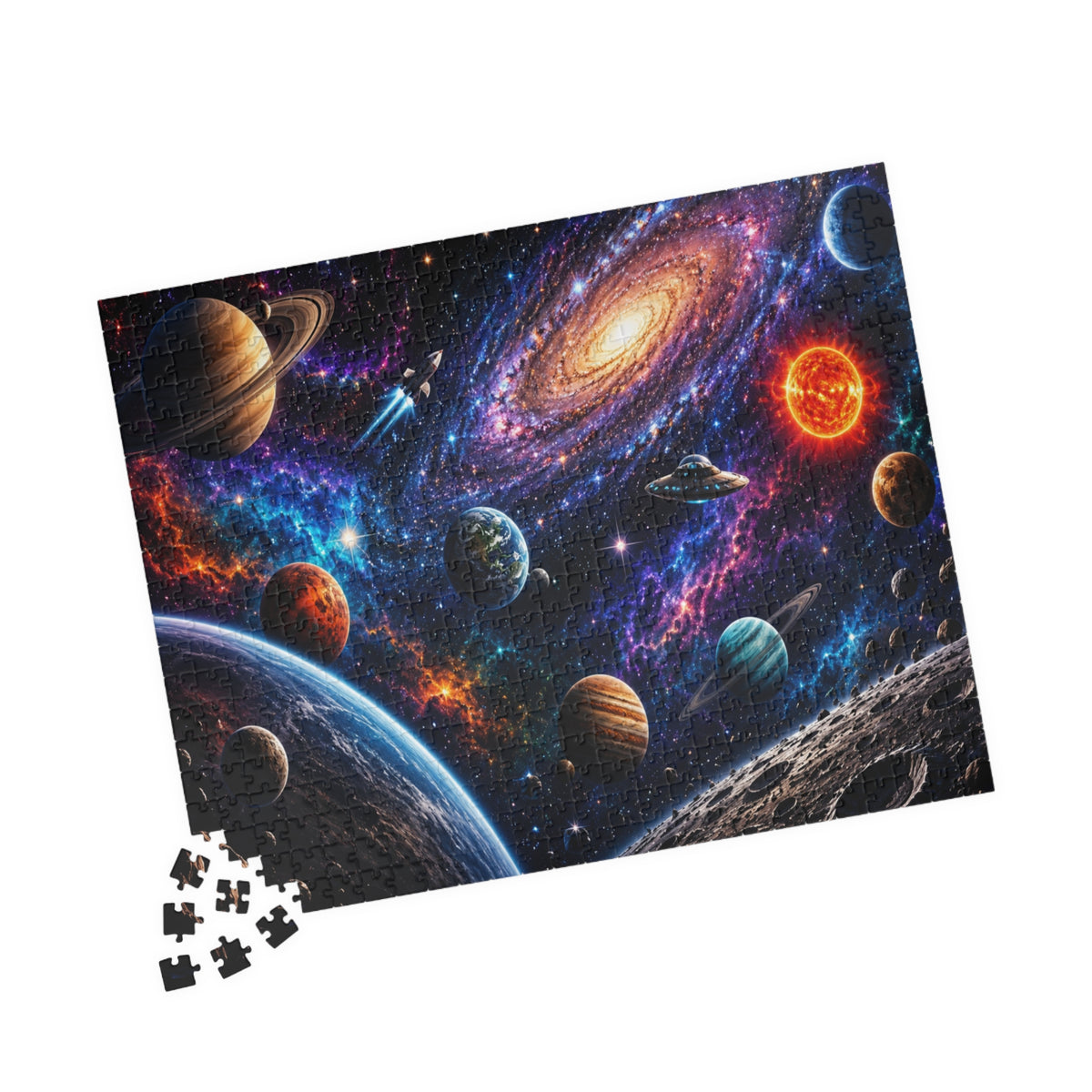 Cosmic Galaxy Jigsaw Puzzle — Space Planets & Nebulae (110/252/520/1014 pcs)