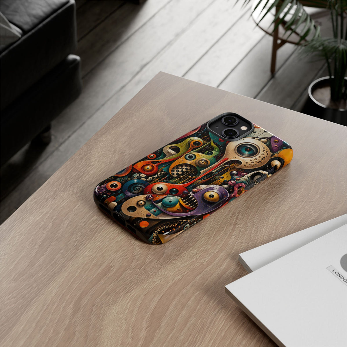 Surreal Monster Art Phone Case — Colorful Abstract Creature Design