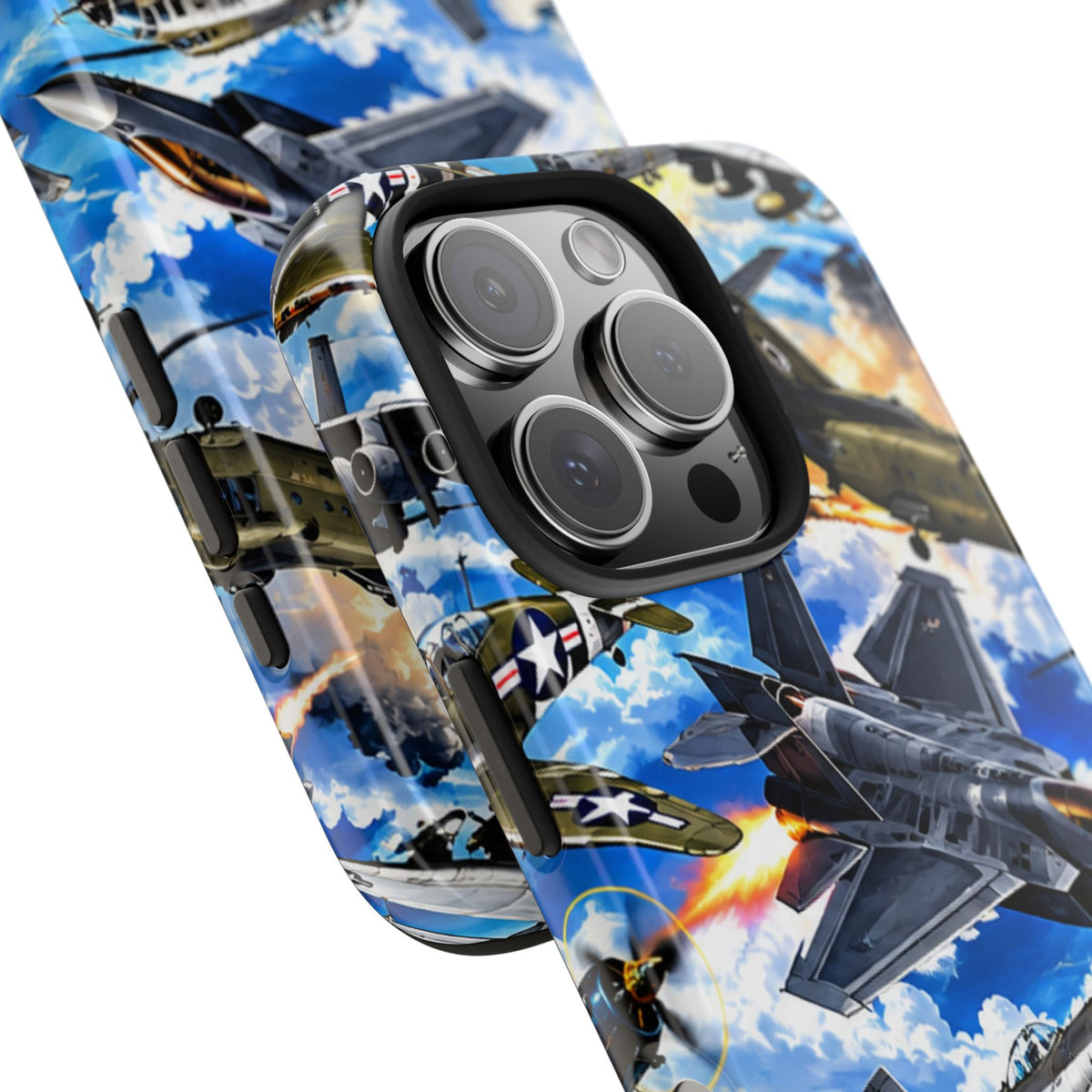 Military Aircraft Tough Phone Case – Vintage & Modern Jet Fighter Print