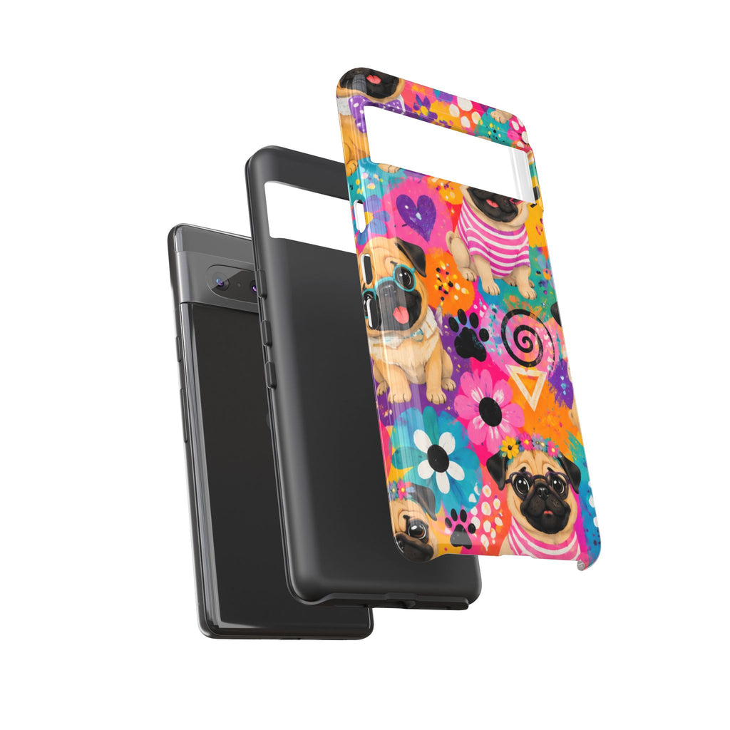 Pug Pop Art Phone Case — Colorful Pug Pattern Tough Case