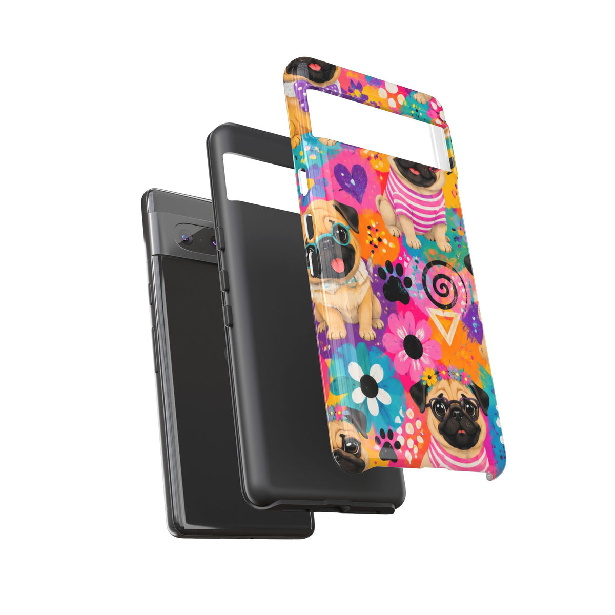 Pug Pop Art Phone Case — Colorful Pug Pattern Tough Case