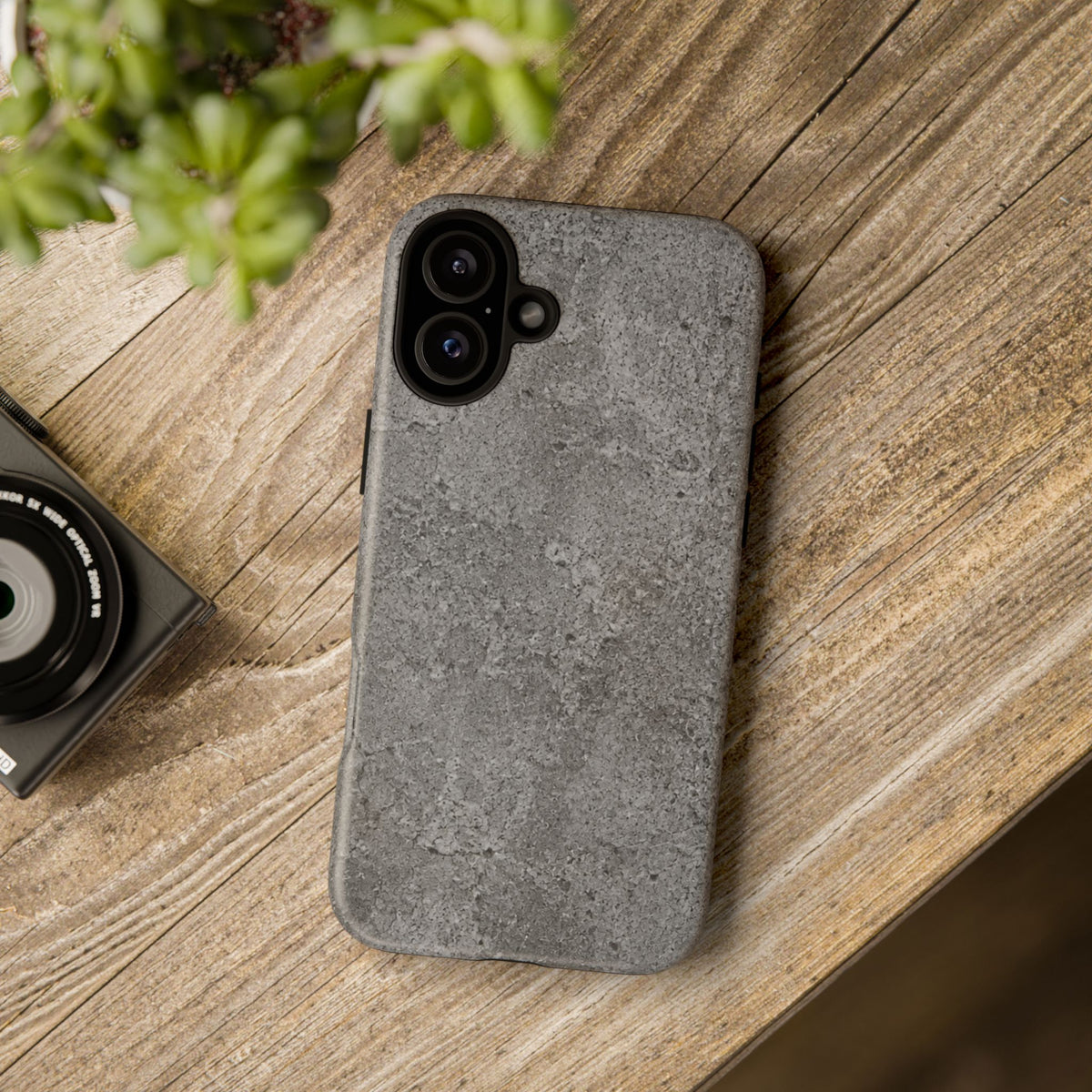 Concrete Texture Phone Case — Rugged Grey Protective iPhone Cover