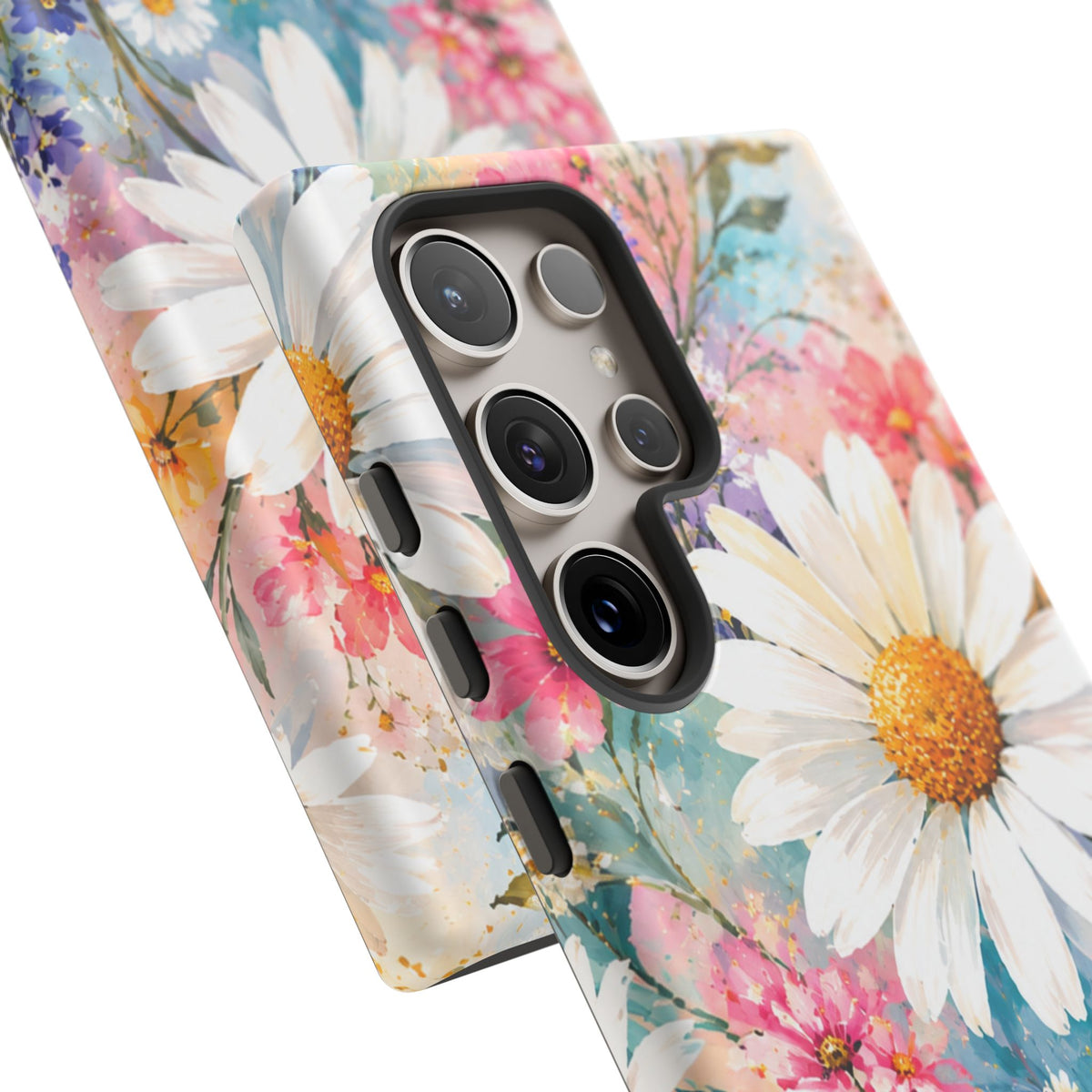 Floral Daisy Phone Case — Watercolor Daisies Protective Tough Case