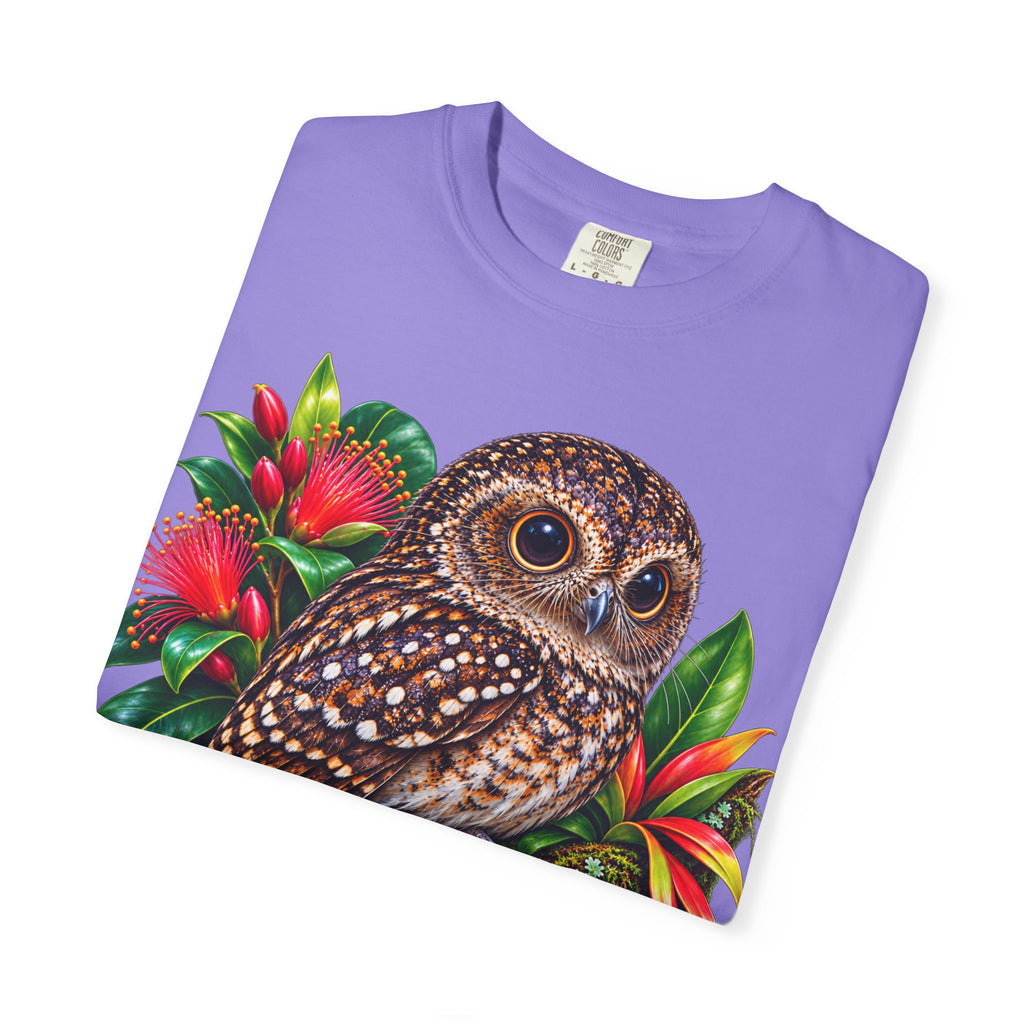 Owl & Hibiscus Shirt — Tropical Owl Graphic T-Shirt