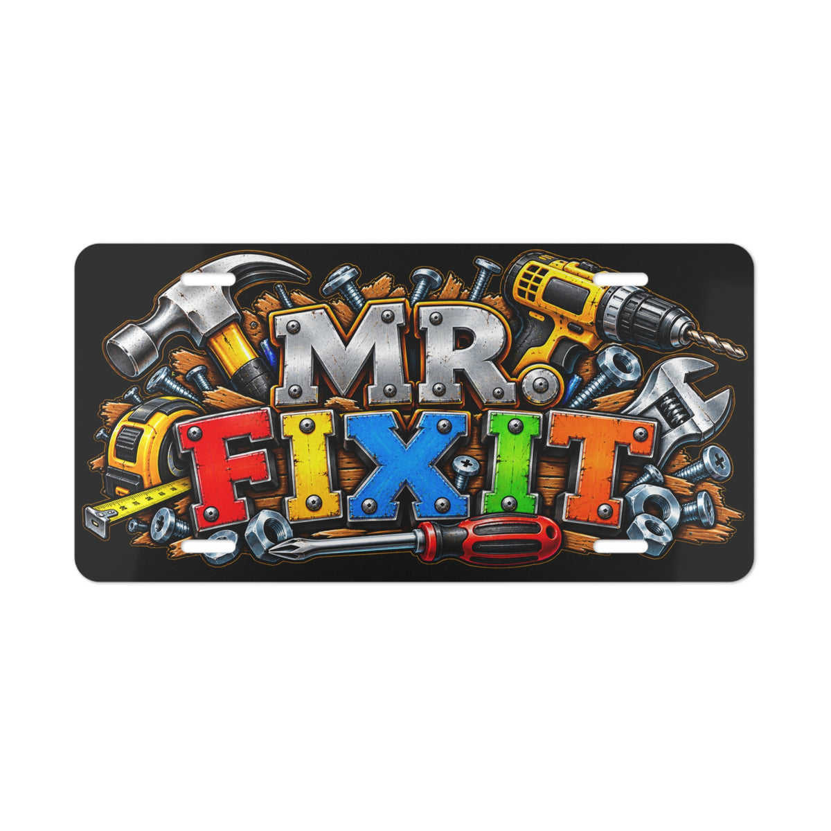 Mr Fix It Vanity Plate | Tool Garage License Plate