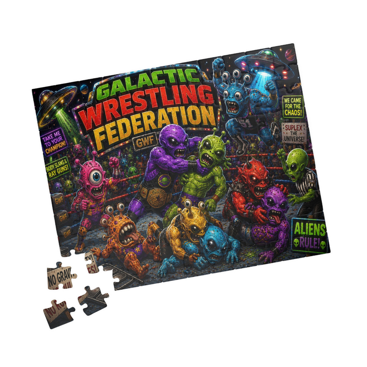 Galactic Wrestling Federation aliens puzzle | Jigsaw Puzzle