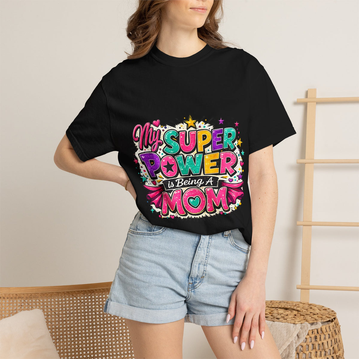 My Super Power Is Being A Mom T-shirt | Mom Graphic Tee