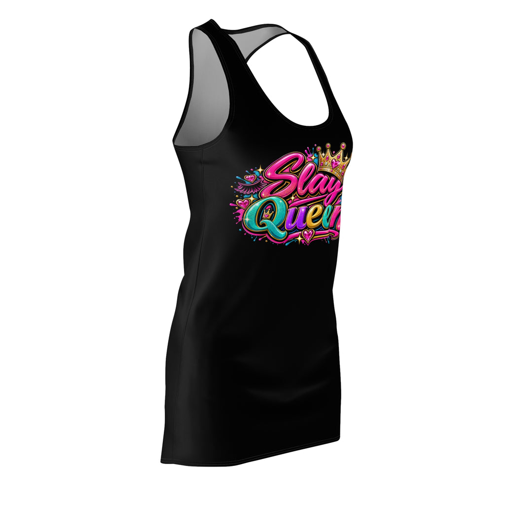 Slay Queen Racerback Dress | Vibrant Crown Script