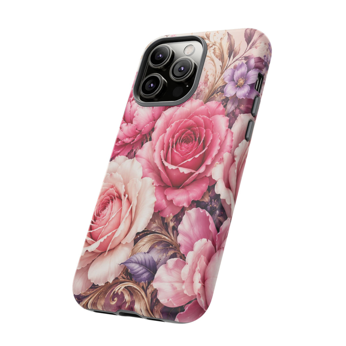Pink Vintage Roses phone case | floral iPhone cover