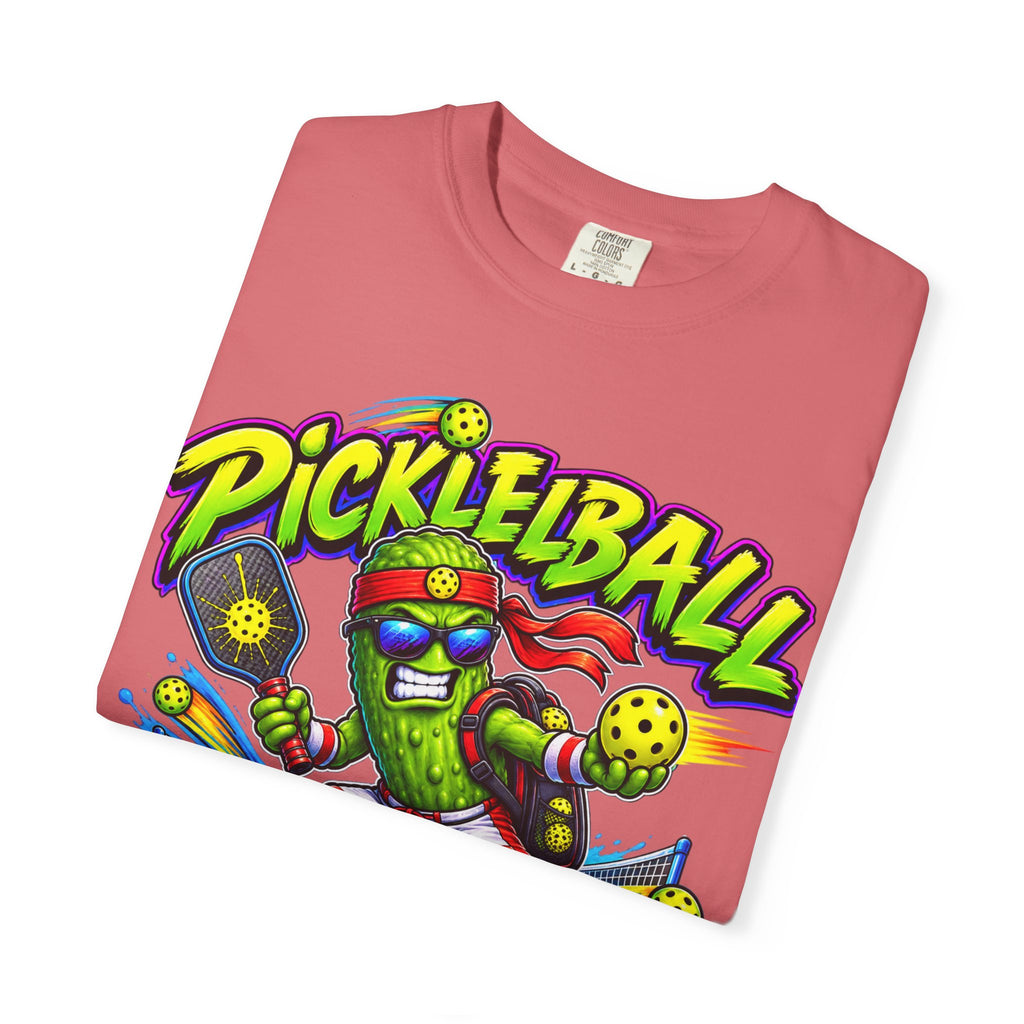 Pickleball Warrior T-Shirt | Cartoon Pickle Player Graphic