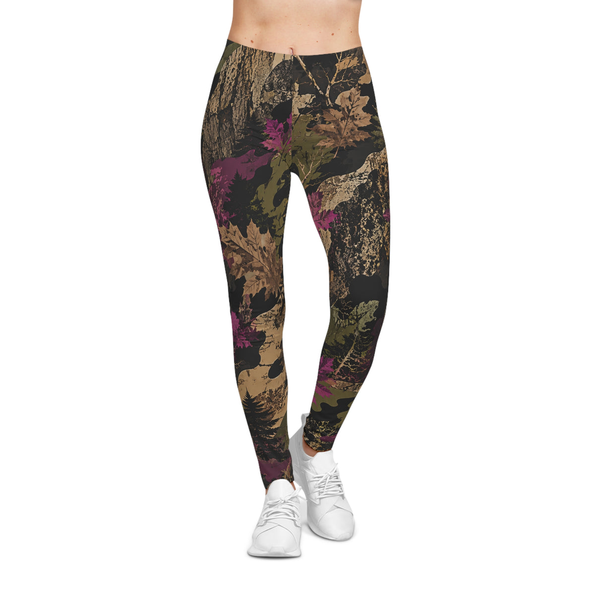 Camo Forest Leggings — Women's All-Over Print Woodland Camo