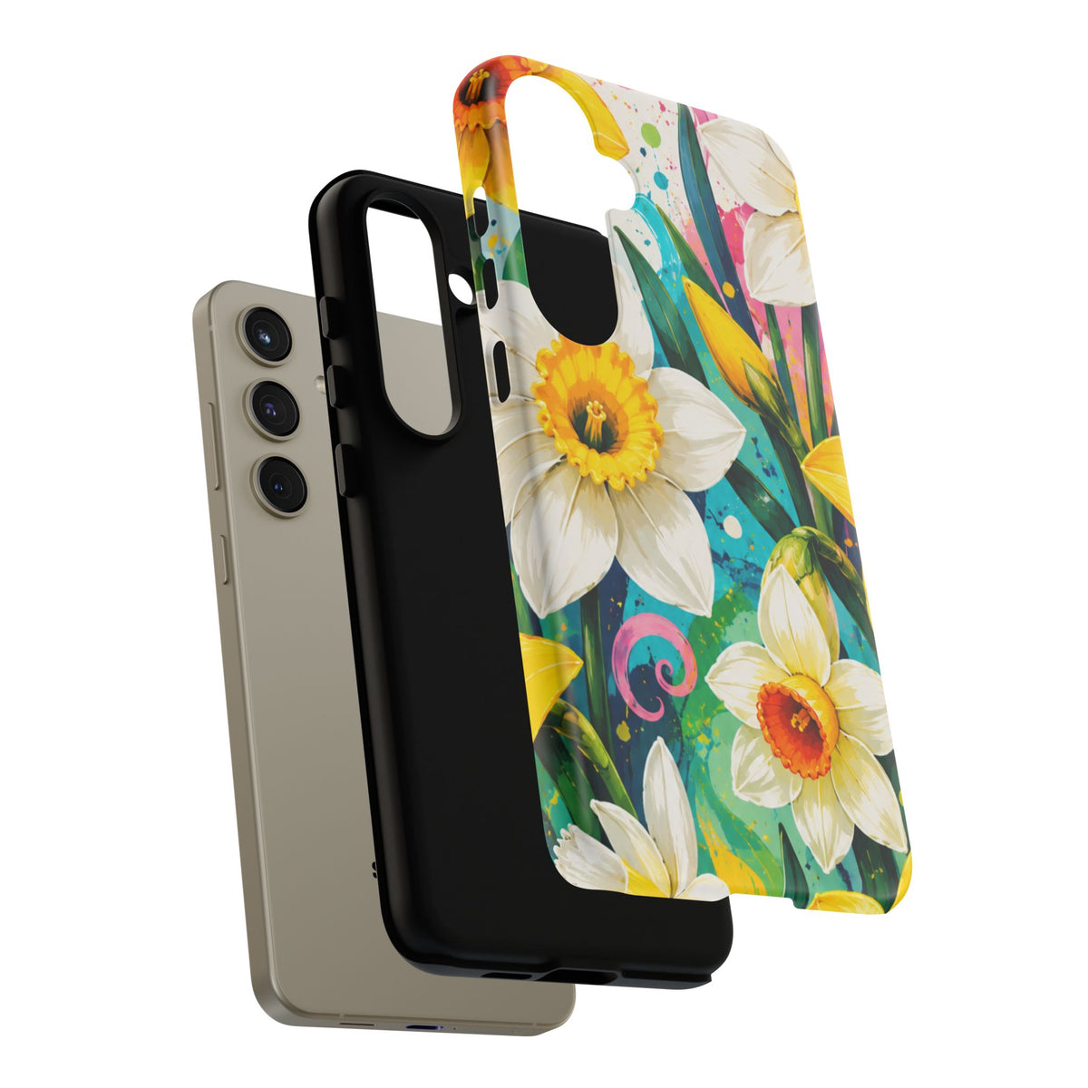 Daffodil Floral Phone Case — Bright Spring Garden Protective Cover