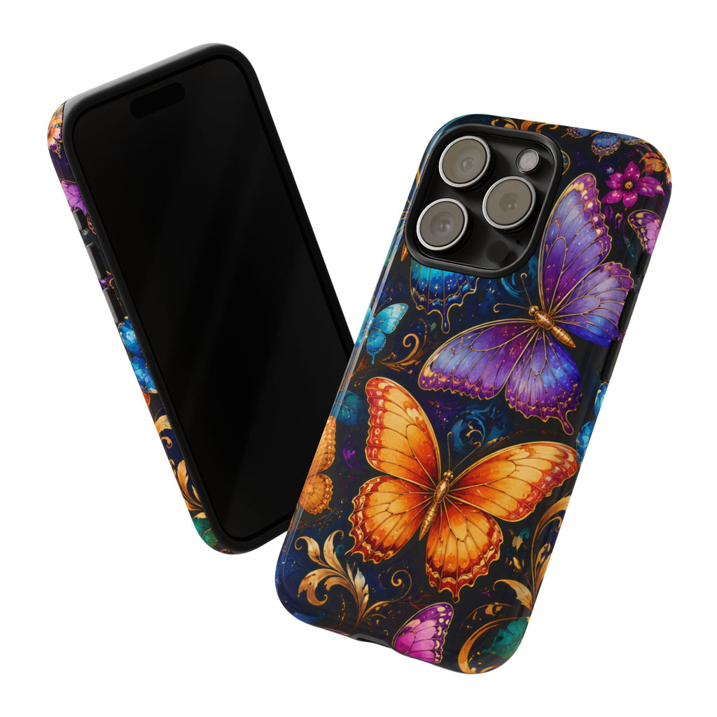 Butterfly Tough Phone Case — Colorful Floral Butterflies Protective Cover