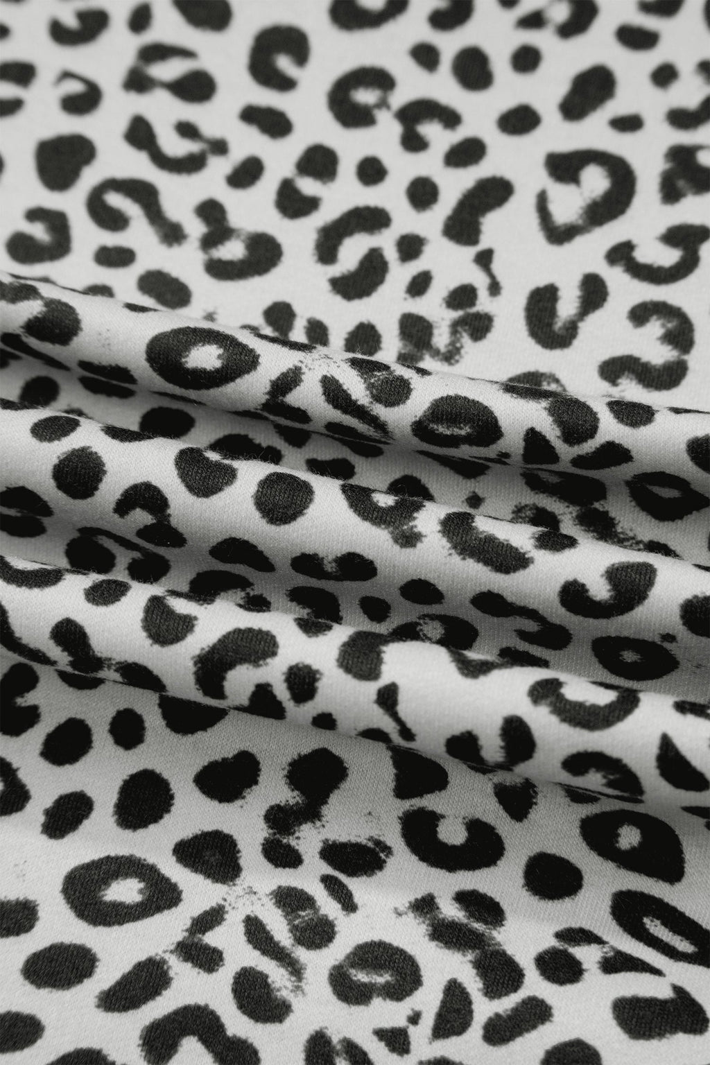 Leopard Terry Knit Wide Leg Pants