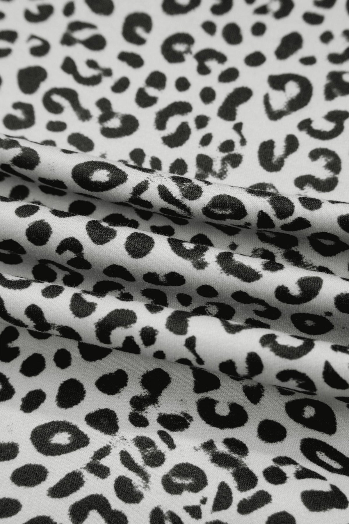 Leopard Terry Knit Wide Leg Pants
