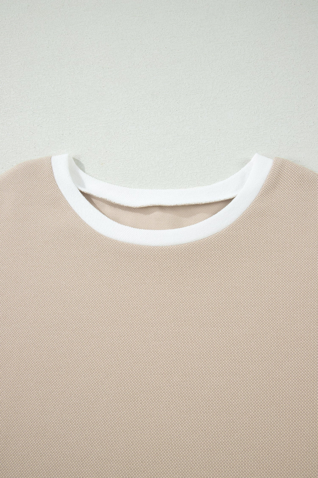 Colorblock Raw Edge Oversize Tee & Shorts Set