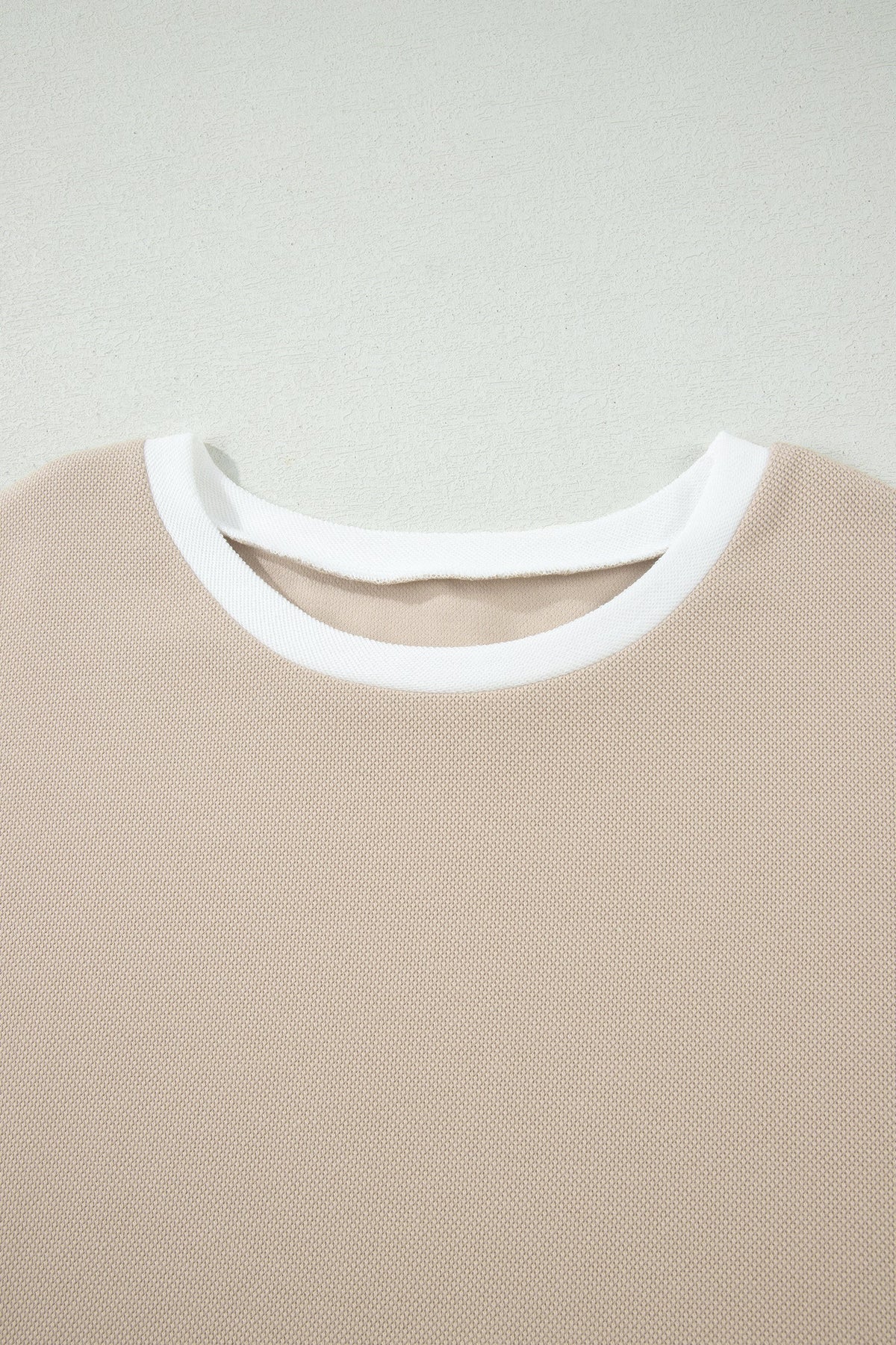 Colorblock Raw Edge Oversize Tee & Shorts Set