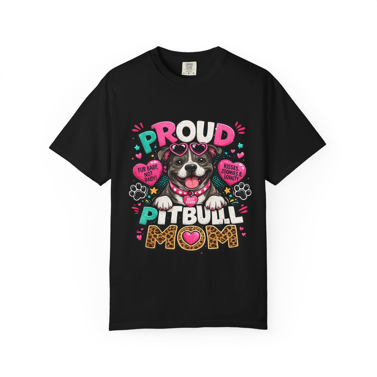 Proud Pitbull Mom T-Shirt | Cute Pitbull Illustration