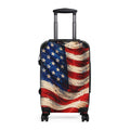 American Flag Carry-On Suitcase — Vintage USA Patriotic Luggage
