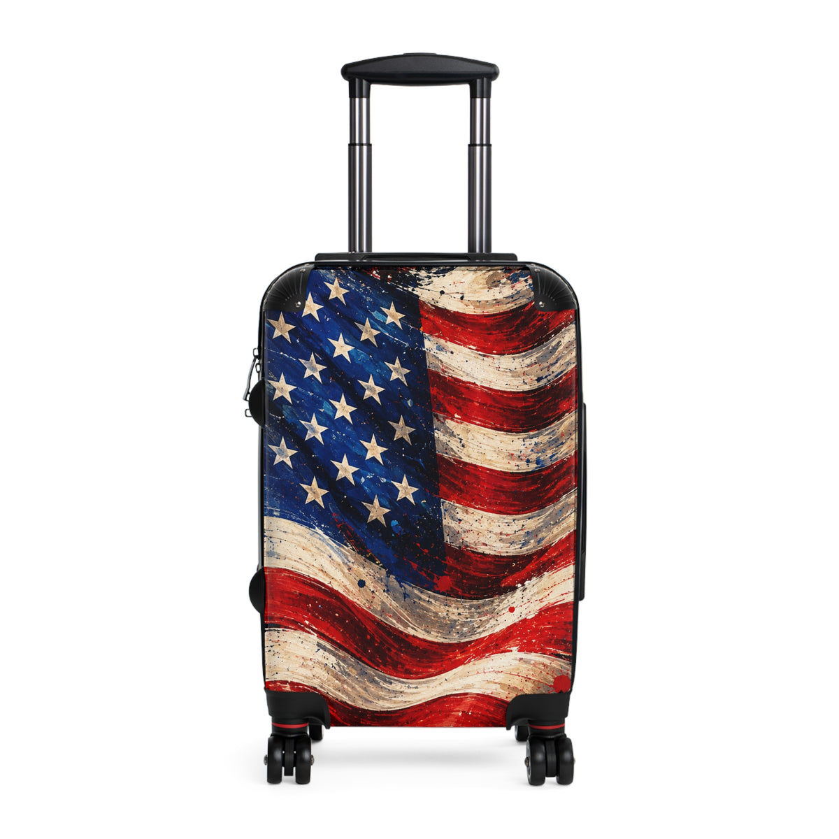 American Flag Carry-On Suitcase — Vintage USA Patriotic Luggage