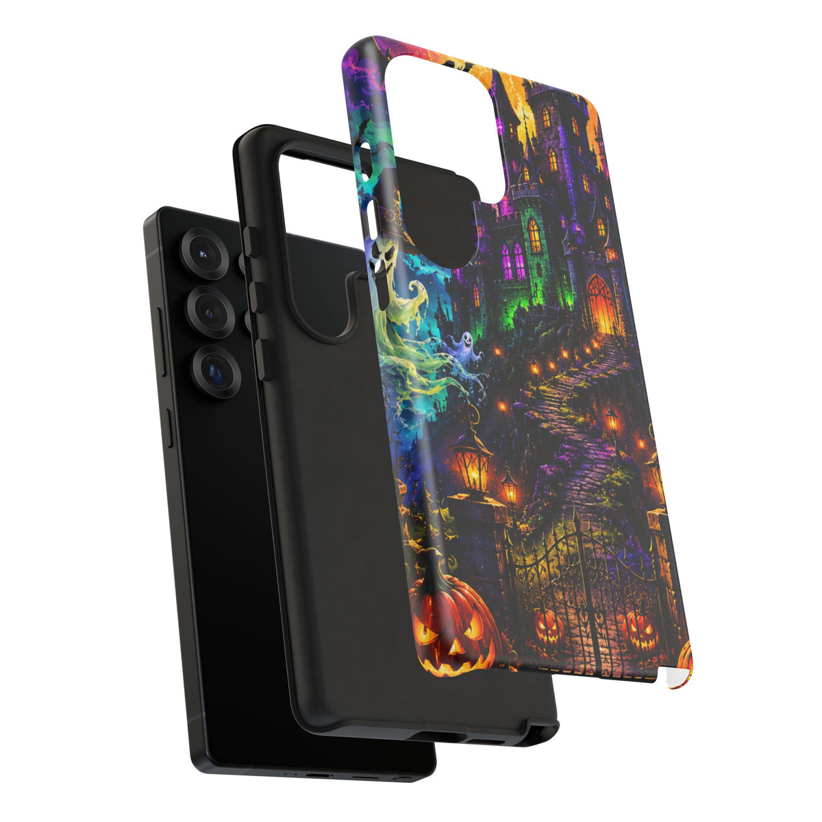Halloween Haunted Castle Phone Case — Spooky Pumpkin & Ghost Tough Case