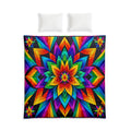 Mandala Rainbow Cotton Duvet Set — Vibrant Geometric Bedspread